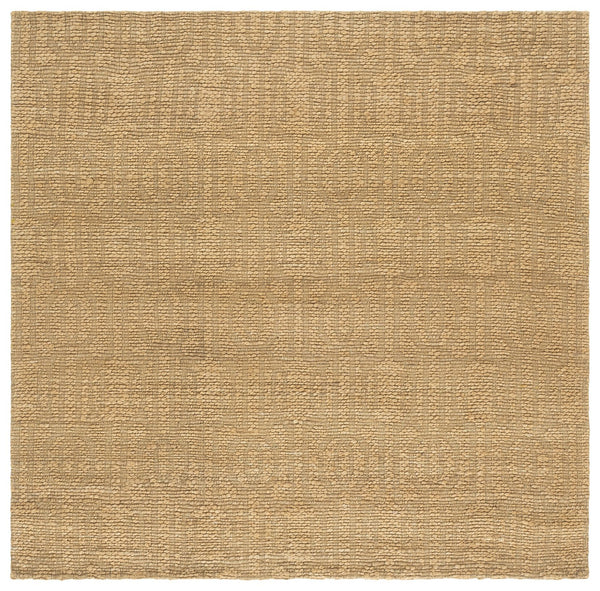 Safavieh Natural Hand‑Woven Jacquard Jute Rug With Geometric Pattern, Neutral Palette, Durable Artisanal Style 6'-0" x 6'-0" NF573A-6SQ