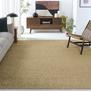 Safavieh Natural Hand-Woven Jute Rug With Geometric Jacquard Pattern, Neutral Textured Area Rug For Home 4'-0" x 6'-0" NF573A-4