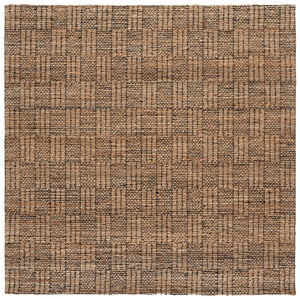 Safavieh Natural Hand‑Woven Jute Rug 8X10 Geometric Black Natural Texture Low Profile Durable Artisanal 8'-0" x 10'-0" NF574Z-8