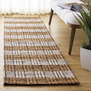 Safavieh Natural Hand-Woven Jute Plaid Area Rug 8X10 | Eco-Friendly 85% Jute Low-Profile 7/8" Pile 9'-0" x 12'-0" NF575A-9