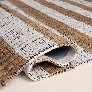 Safavieh Natural Hand-Woven Jute Plaid Area Rug 8X10 | Eco-Friendly 85% Jute Low-Profile 7/8" Pile 9'-0" x 12'-0" NF575A-9