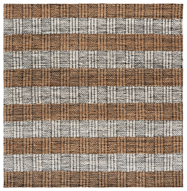 Safavieh Natural Hand-Woven Jute Plaid Area Rug 8X10 | Eco-Friendly 85% Jute Low-Profile 7/8" Pile 9'-0" x 12'-0" NF575A-9