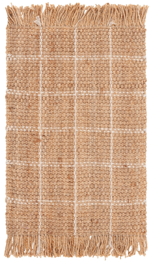 Safavieh Natural Handwoven Jute Area Rug 5X8 Low-Profile Natural Bleach Tones Coastal Rustic Texture 5'-0" x 8'-0" NF602B-5