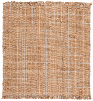 Safavieh Natural Handwoven Jute Area Rug 5X8 Low-Profile Natural Bleach Tones Coastal Rustic Texture 5'-0" x 8'-0" NF602B-5