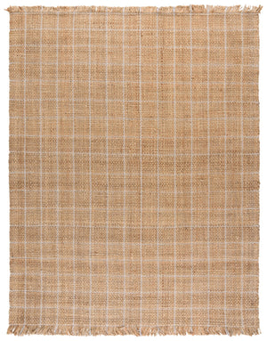 Safavieh Natural Handwoven Jute Area Rug 5X8 Low-Profile Natural Bleach Tones Coastal Rustic Texture 5'-0" x 8'-0" NF602B-5