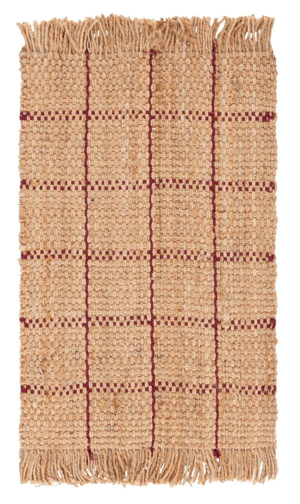 Safavieh Natural Fiber Area Rug - Handwoven Jute 4ft X 6ft - Sustainable Elegance For Any Room Decor Natural ,Wine Jute Nf602s-6