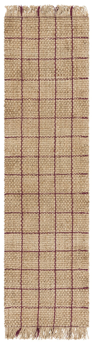 Safavieh Natural Fiber Runner Area Rug - Handwoven Jute Elegance For Timeless Home Decor And Style Natural ,Wine Jute Nf602s-28