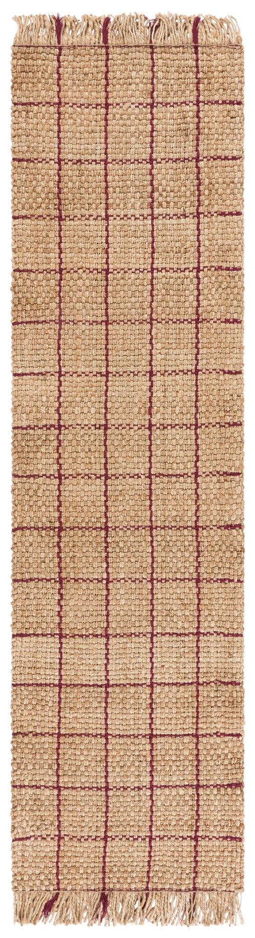 Safavieh Natural Fiber Area Rug - Handwoven Jute 4ft X 6ft - Sustainable Elegance For Any Room Decor Natural ,Wine Jute Nf602s-6