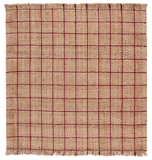 Safavieh Natural Fiber Runner Area Rug - Handwoven Jute Elegance For Timeless Home Decor And Style Natural ,Wine Jute Nf602s-6sq