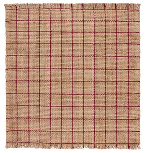 Safavieh Natural Fiber Area Rug - Handwoven Jute 4ft X 6ft - Sustainable Elegance For Any Room Decor Natural ,Wine Jute Nf602s-6