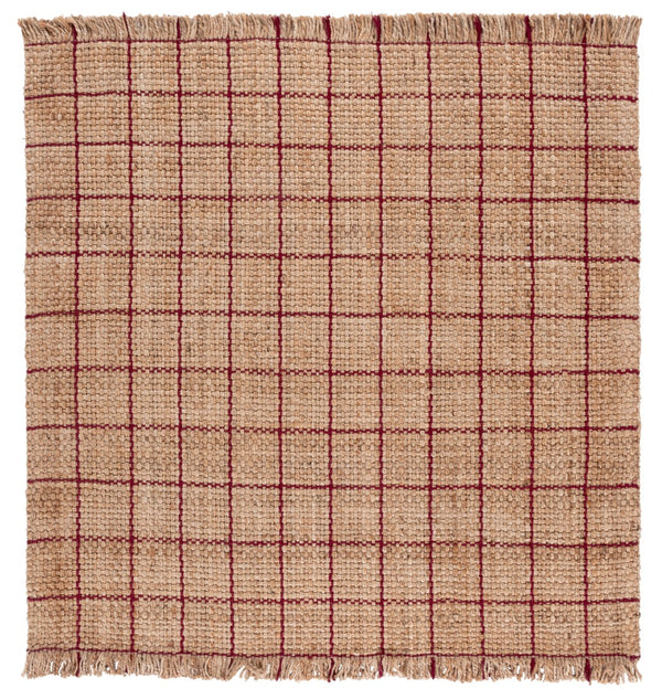Safavieh Natural Fiber Area Rug - Handwoven Jute 4ft X 6ft - Sustainable Elegance For Any Room Decor Natural ,Wine Jute Nf602s-6