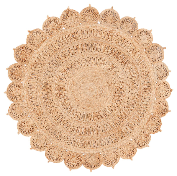 Safavieh Natural Hand-woven Jute Rug - Stylish 5ft Round Design For Cozy Living Rooms And Elegant Spaces Natural Jute Nf603a-5r