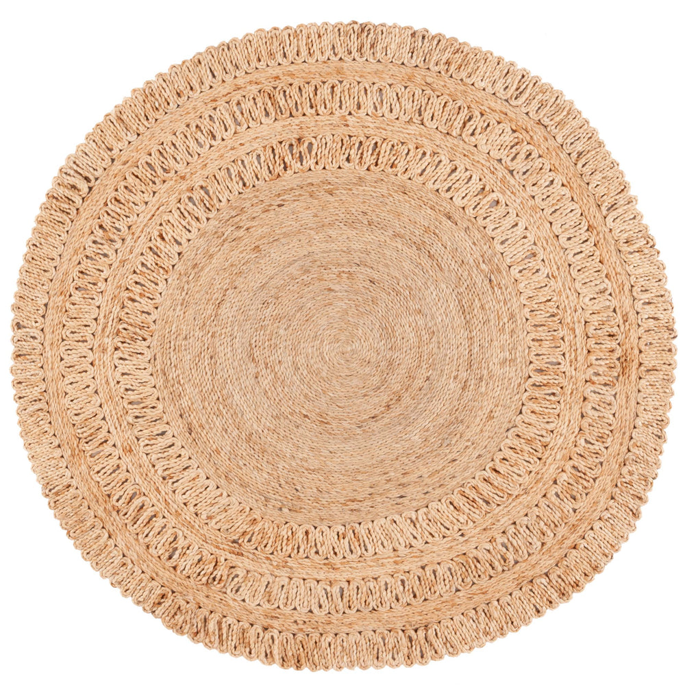 Safavieh Natural Jute Area Rug - Hand-woven Round Design From India, Perfect For Any Home Decor Style Natural Jute Nf604a-5r