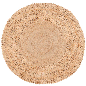 Safavieh Natural Jute Area Rug - Hand-woven Round Design From India, Perfect For Any Home Decor Style Natural Jute Nf604a-5r