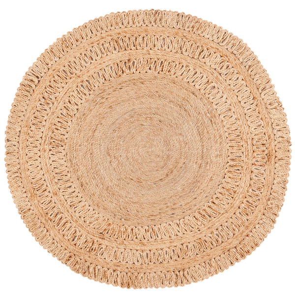 Safavieh Natural Jute Area Rug - Hand-woven Round Design From India, Perfect For Any Home Decor Style Natural Jute Nf604a-5r