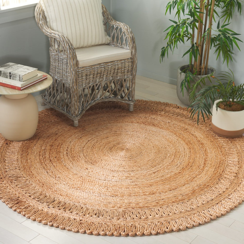 Safavieh Natural Jute Area Rug – Handwoven Elegance From India To Enhance Your Living Space With Charm Natural Jute Nf604a-3r