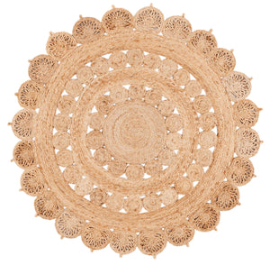 Safavieh Natural Jute Round Area Rug - Hand Woven Artistry, Earthy Elegance, And Sustainable Home Décor Natural Jute Nf605a-5r