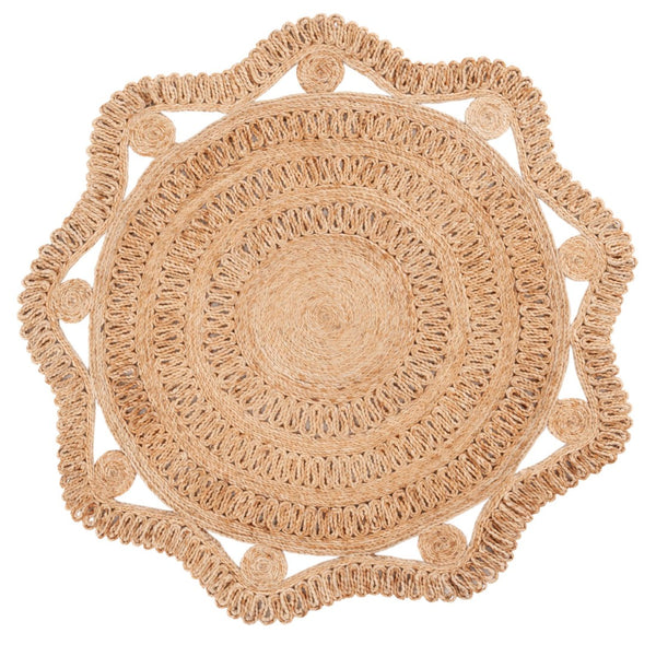 Safavieh Natural Jute Area Rug - Hand-woven Elegance For Your Home, Crafted With Indian Artistry And Durability Natural Jute Nf606a-3r