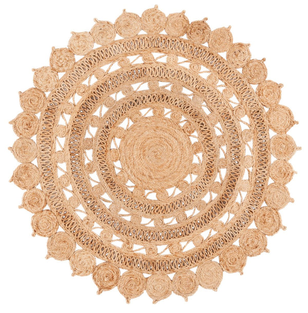 Safavieh Natural Fiber Area Rug - Hand Woven Jute For Cozy Elegance & Versatile Home Decor Enhancement Natural Jute Nf607a-4r