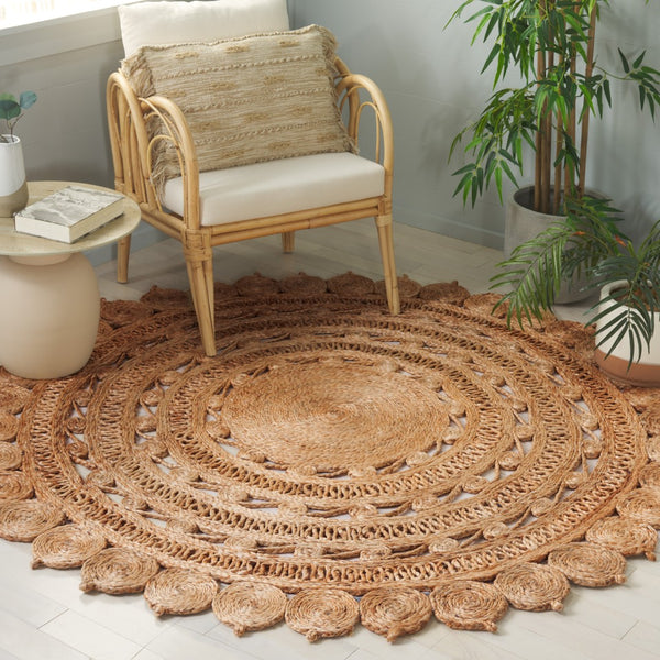 Safavieh Natural Fiber Area Rug - Hand Woven Jute For Cozy Elegance & Versatile Home Decor Enhancement Natural Jute Nf607a-4r