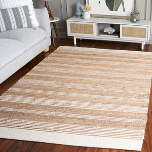 Safavieh Natural Hand-woven Runner Rug - Elegant Eco-friendly Design For Stylish Home Decor & Comfort Natural ,Ivory 70% Jute,20% Wool,10% Cotton Nf608a-5