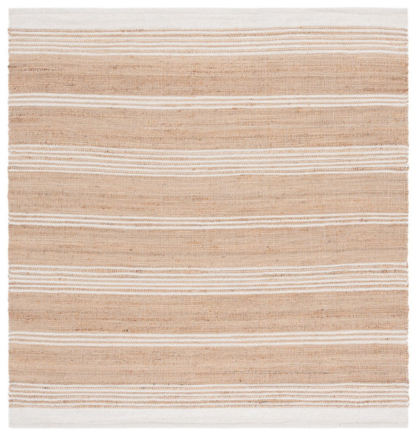 Safavieh Natural Fiber Handwoven Area Rug - Elegant 4x6 Design For Cozy Home Decor, Crafted In India Natural ,Ivory 70% Jute,20% Wool,10% Cotton Nf608a-4