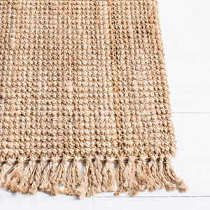 Safavieh Natural Fiber Area Rug With Hand Woven Jute, Chic Fringe Border For Sustainable Home Decor Style Natural Jute Nf809a-222