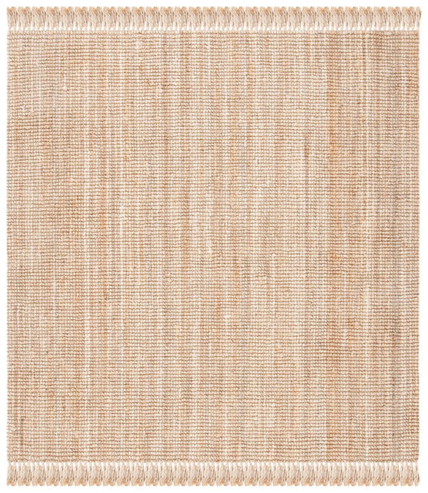 Safavieh Natural Fiber Area Rug With Hand Woven Jute, Chic Fringe Border For Sustainable Home Decor Style Natural Jute Nf809a-222