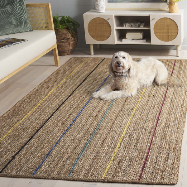 Safavieh Natural Fiber Area Rug - Elegant Eco-friendly Design With Gold Accents For Chic Home Décor Enhancement Natural ,Gold Jute Nf810d-6sq