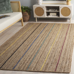 Safavieh Natural Fiber Area Rug - Elegant Eco-friendly Design With Gold Accents For Chic Home Décor Enhancement Natural ,Gold Jute Nf810d-6sq