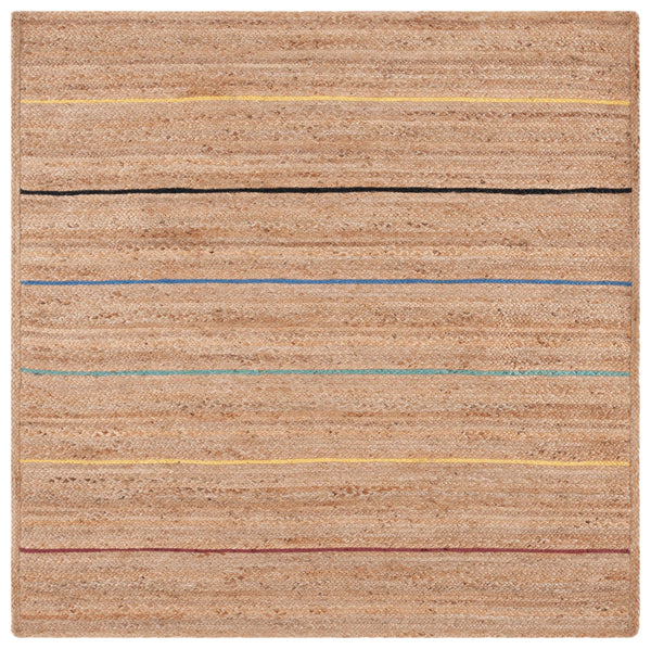 Safavieh Natural Fiber Area Rug - Elegant Eco-friendly Design With Gold Accents For Chic Home Décor Enhancement Natural ,Gold Jute Nf810d-6sq