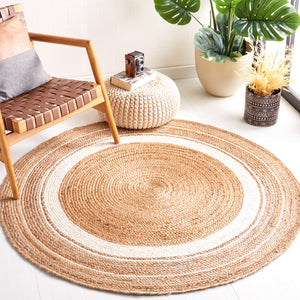 Safavieh Natural Fiber 812a Jute Area Rug - Elegant Natural Look, Perfect For Home Décor & Comfort Natural ,Ivory Jute Nf812a-4r