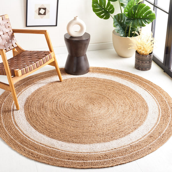 Safavieh Natural Fiber 812a Jute Area Rug - Elegant Natural Look, Perfect For Home Décor & Comfort Natural ,Ivory Jute Nf812a-4r