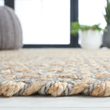 Safavieh Natural Fiber 814 Hand Woven Natural Fiber Rug Natural / Grey 5' x 8'