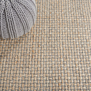 Safavieh Natural Fiber 814 Hand Woven Natural Fiber Rug Natural / Grey 5' x 8'