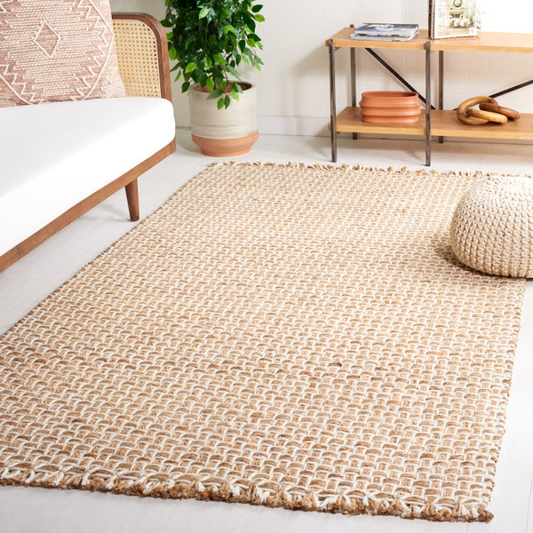 Safavieh Natural Hand Woven Area Rug - Artisanal Charm, Eco-friendly Jute & Wool, Timeless Elegance For Any Space Natural ,Ivory 60% Jute,40% Wool Nf817a-6