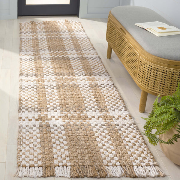 Safavieh Natural Fiber 841a Eco-friendly Jute Bleach Area Rug For Stylish Home Décor And Comfort Natural ,Bleach Jute Pile Nf841a-6sq