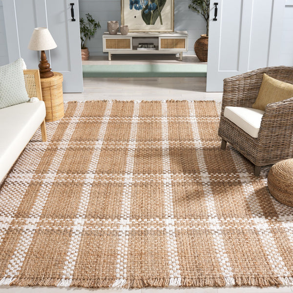 Safavieh Natural Fiber 841a Eco-friendly Jute Bleach Area Rug For Stylish Home Décor And Comfort Natural ,Bleach Jute Pile Nf841a-6sq