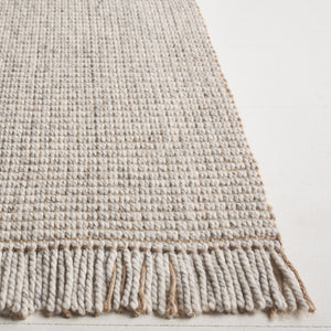 Safavieh Natural Fiber 842 Grey With Fringes Grey 60% Wool & 40% Jute Nf842f-4