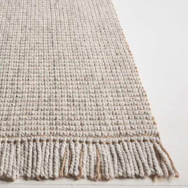 Safavieh Natural Fiber 842 Grey With Fringes Grey 60% Wool & 40% Jute Nf842f-4