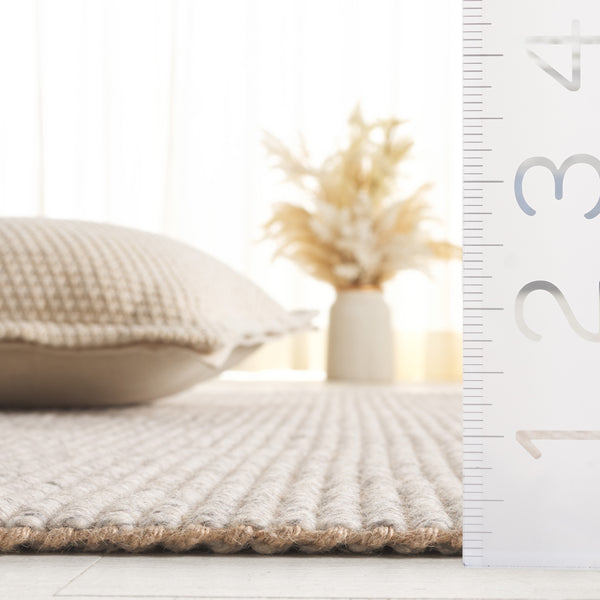 Safavieh Natural Fiber 842 Grey With Fringes Grey 60% Wool & 40% Jute Nf842f-4