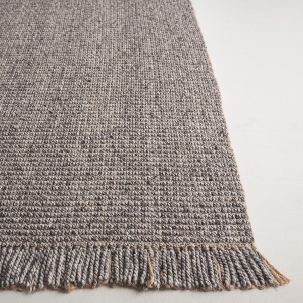Safavieh Natural Fiber 842h Charcoal With Fringes Charcoal 60% Wool & 40% Jute Nf842h-5