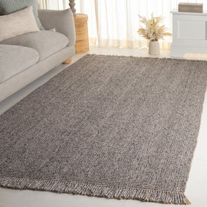 Safavieh Natural Fiber 842h Charcoal With Fringes Charcoal 60% Wool & 40% Jute Nf842h-5