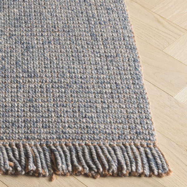 Safavieh Natural Fiber 842n Navy With Fringes Navy 60% Wool & 40% Jute Nf842n-5