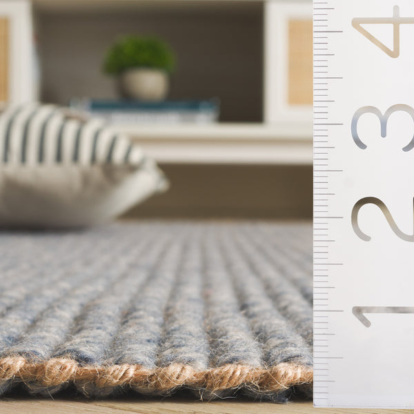 Safavieh Natural Fiber 842n Navy With Fringes Navy 60% Wool & 40% Jute Nf842n-5