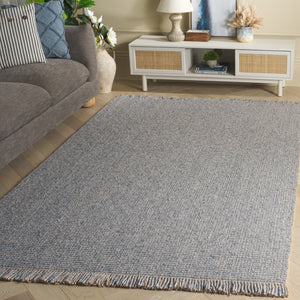 Safavieh Natural Fiber 842n Navy With Fringes Navy 60% Wool & 40% Jute Nf842n-5