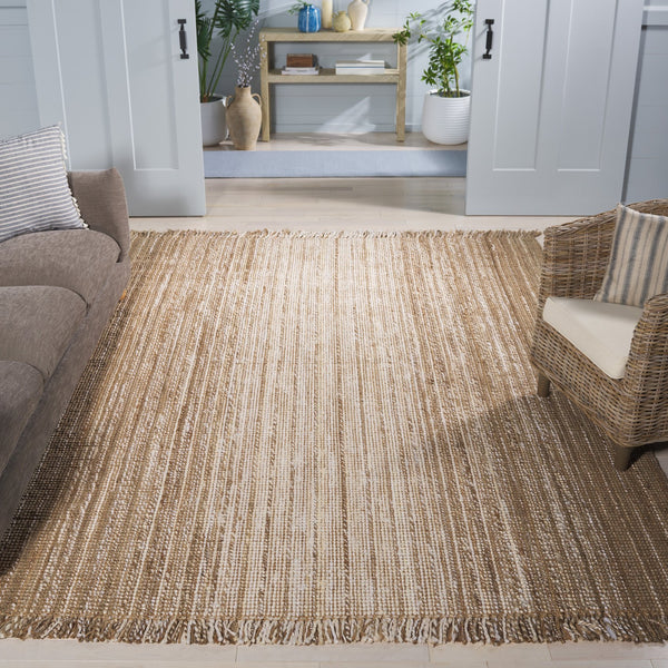Safavieh Natural Fiber Area Rug - Elegant Jute Craftsmanship For Timeless Style And Comfort In Any Room Ivory ,Grey Jute Nf843f-28