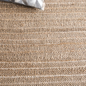 Safavieh Natural Fiber Handcrafted Area Rug In Earthy Hues - Durable Jute & Cotton For Timeless Elegance Light Brown ,Beige 80% Jute,20% Cotton Nf863c-5