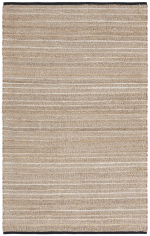 Safavieh Natural Fiber Handcrafted Area Rug In Earthy Hues - Durable Jute & Cotton For Timeless Elegance Light Brown ,Beige 80% Jute,20% Cotton Nf863c-5