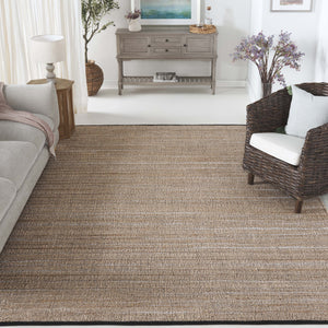 Safavieh Natural Fiber Handcrafted Area Rug In Earthy Hues - Durable Jute & Cotton For Timeless Elegance Light Brown ,Beige 80% Jute,20% Cotton Nf863c-5